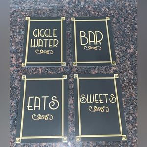 1920’s Theme Party Signs- 9 total